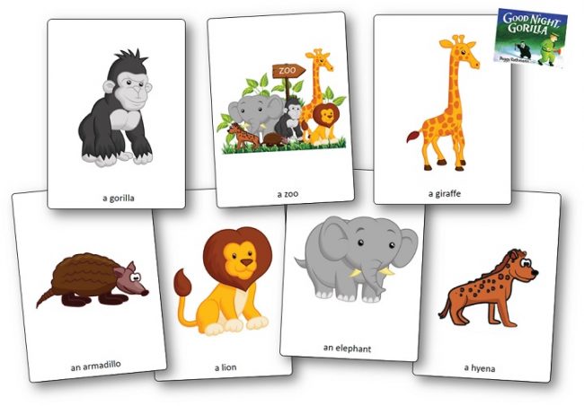good-night-gorilla-flashcards-activities-preschool good night gorilla flashcards