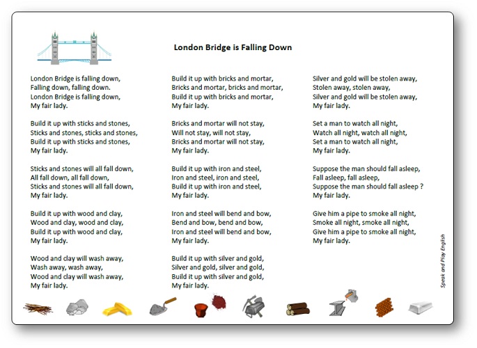 London Bridge is Falling Down song lyrics