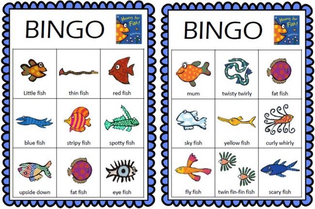 Hooray For Fish Bingo Cards