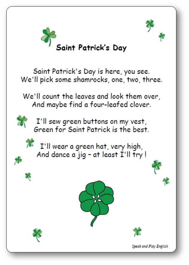 Saint Patrick's Day Poem