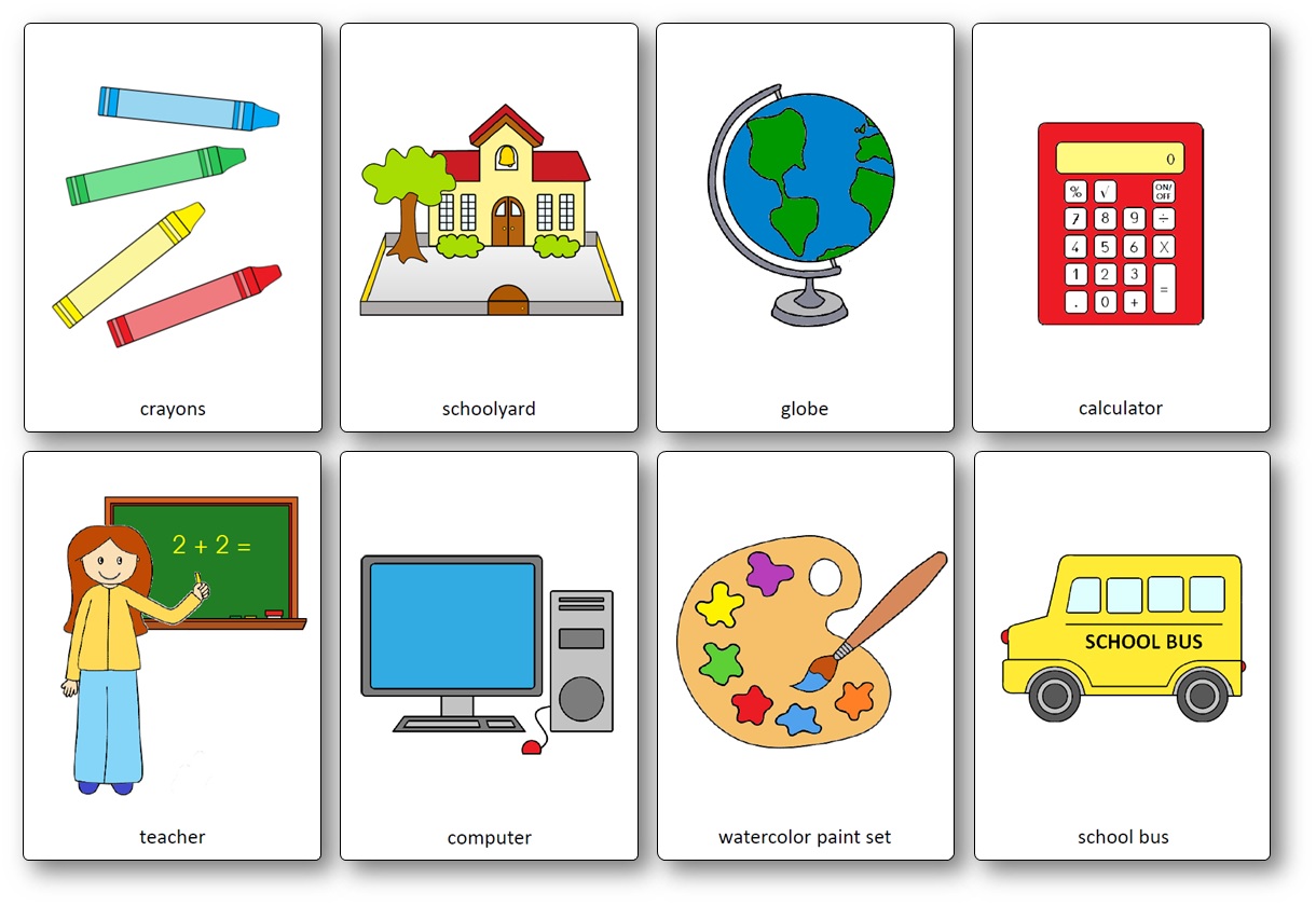Classroom Objects Flashcards - Free Printable Flashcards - Speak Pertaining To Free Printable Flash Cards Template