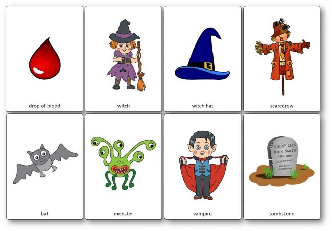 halloween-flashcards-pictures Halloween Flashcards Pictures, Halloween Flashcards for Kindergarten