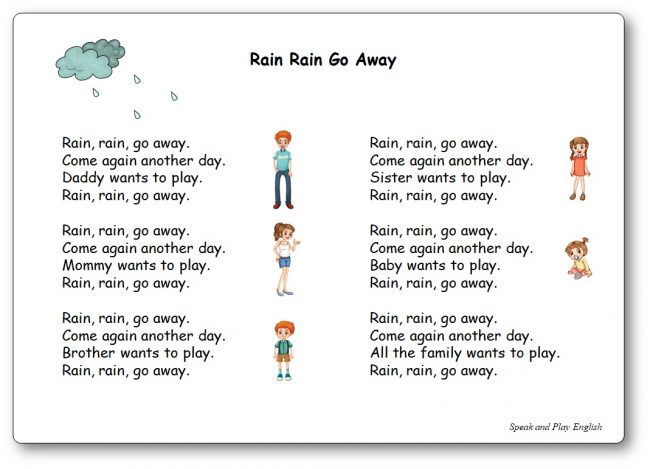Rain-Rain-Go-Away-daddy-wants-to-play-Lyrics-printable Rain Rain Go Away Come Again Another Day Lyrics Printable