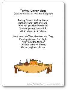 Thanksgiving Song ~ I Don't Want to Eat the Turkey