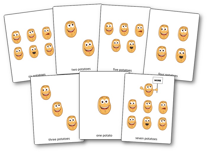 One Potato Nursery Rhyme Song with Lyrics in French and in English