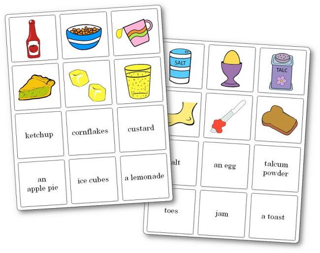 Ketchup-on-Your-Cornflakes-Matching-Game-food-worksheet Ketchup on Your Cornflakes Matching Game Worksheet