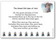 The Grand Old Duke of York Song Lyrics Printable