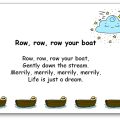 Row Row Row Your Boat Song with Lyrics in English and in French