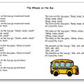 The Wheels on the Bus Lyrics in English and in French