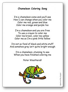 Chameleon Coloring Song Lyrics by Peter Weatherall