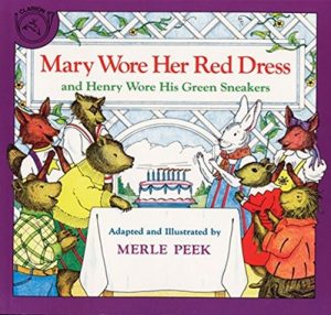 Mary Wore Her Red Dress by Merle Peek English Book about Clothing