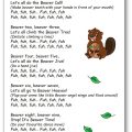 The Beaver Call Lyrics Song Printable