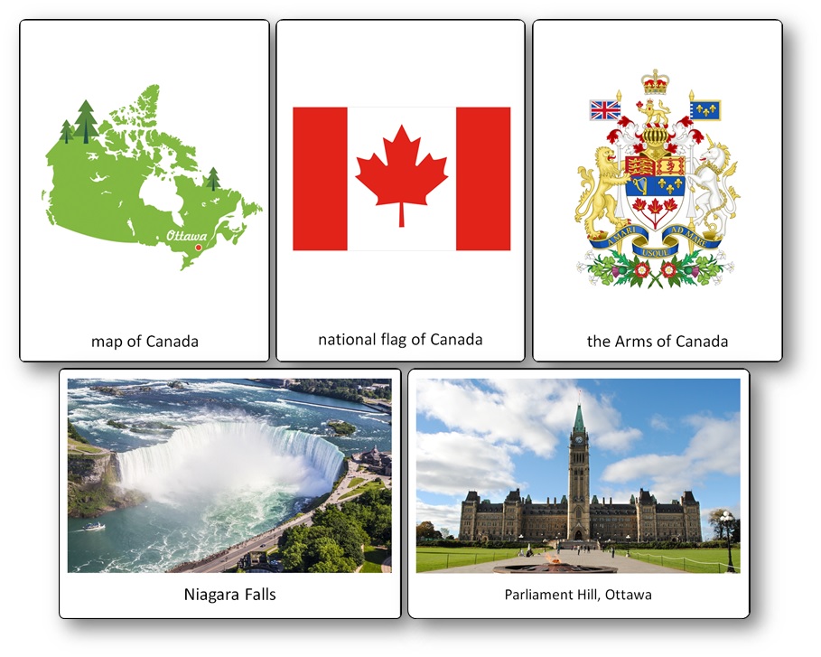 canadian symbols vocabulary flashcards