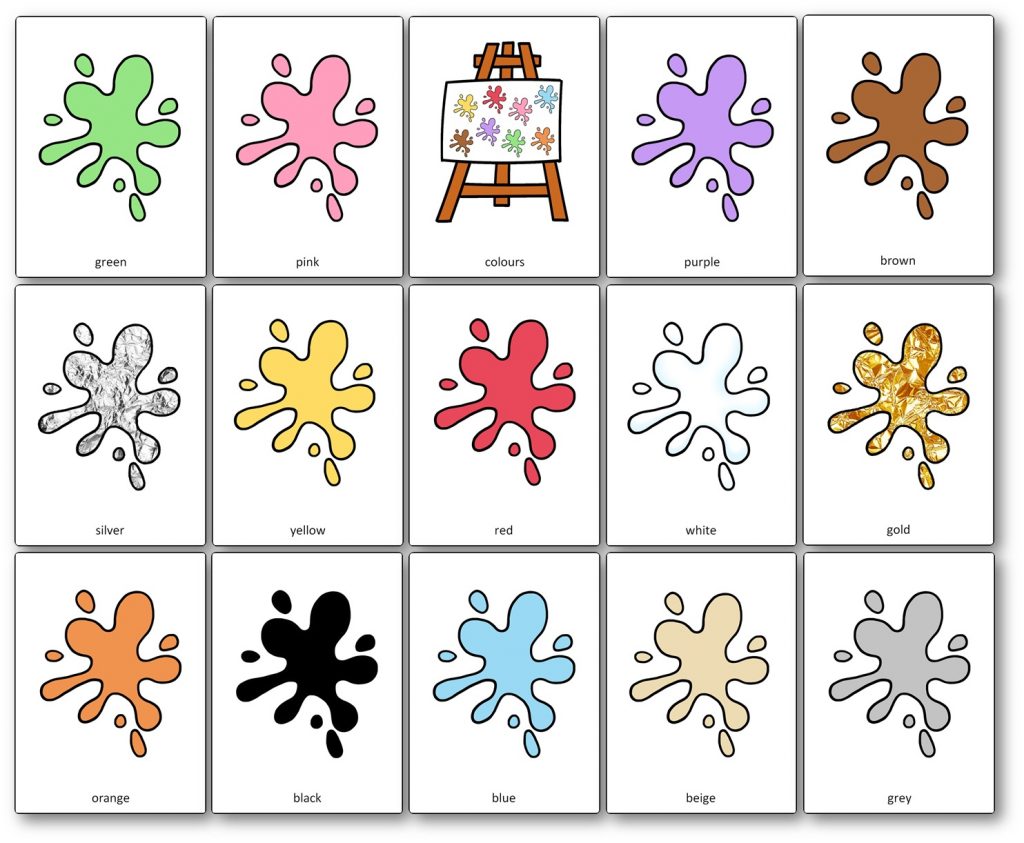 Flashcards Colours for Toddlers Free Printable