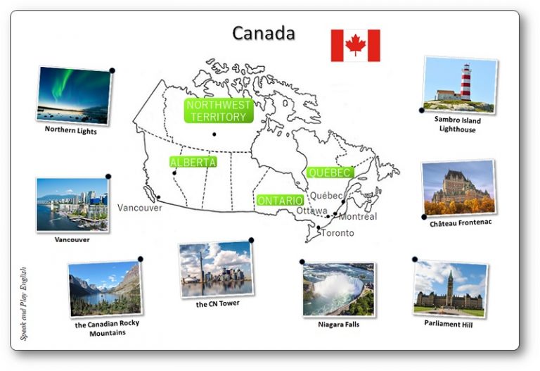 Printable Canada Illustrated Map for Children - Canada Map for Children ...