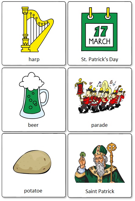 Saint Patrick's Day Words Game Kindergarten Free Download