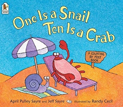One is a Snail Ten is a Crab, a counting book by April Pulley and Jeff Sayre