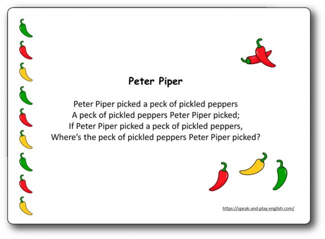 Peter Piper Nursery Rhyme Illustration