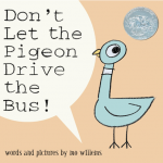 Cover of Mo Willems’ picture book Don’t Let the Pigeon Drive the Bus!, showing the pigeon